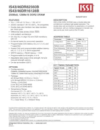 IS43DR82560B-3DBL Datenblatt Cover