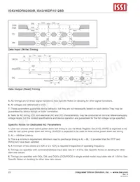 IS43DR82560B-3DBL Datasheet Pagina 22