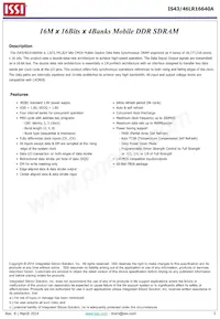 IS43LR16640A-5BLI Datasheet Copertura