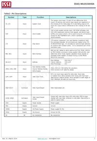 IS43LR16640A-5BLI Datenblatt Seite 3