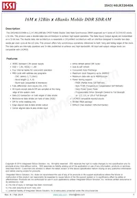 IS43LR32640A-5BL Datasheet Copertura