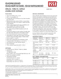 IS43R32800D-5BI Datasheet Copertura