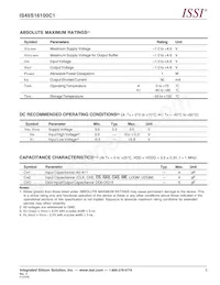 IS45S16100C1-7BLA1-TR數據表 頁面 5