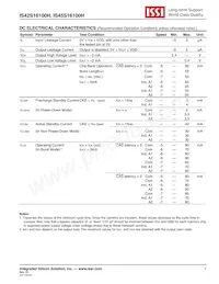 IS45S16100H-7BLA2數據表 頁面 7