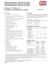 IS45S16160D-7TLA2-TR Datasheet Cover