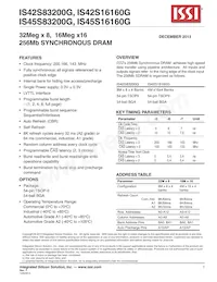 IS45S16160G-7CTLA2 Datasheet Copertura