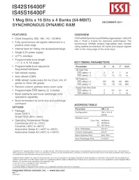 IS45S16400F-7BLA2-TR Datasheet Cover