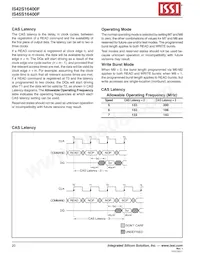 IS45S16400F-7BLA2-TR數據表 頁面 20