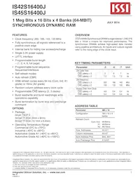 IS45S16400J-6TLA2-TR Datasheet Copertura