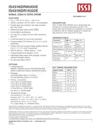 IS46DR16320E-3DBLA2 Datasheet Cover