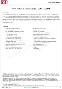 IS46LR32160C-6BLA2 Datasheet Copertura