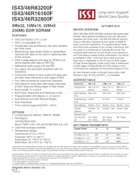 IS46R16160F-6BLA2 Datenblatt Cover