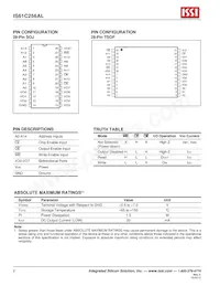 IS61C256AL-12TLI-TR Datasheet Pagina 2