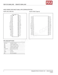 IS61C5128AS-25HLI Datenblatt Seite 2