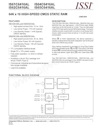 IS61C6416AL-12TI-TR Datasheet Copertura