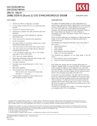 IS61DDB22M18A-250M3L Datasheet Copertura