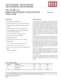 IS61LF204818A-7.5TQLI Datenblatt Cover