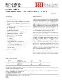 IS61LF6436A-8.5TQI Datasheet Copertura