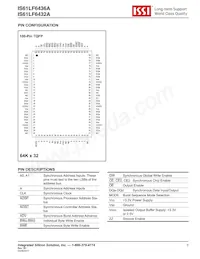 IS61LF6436A-8.5TQI Datasheet Pagina 3