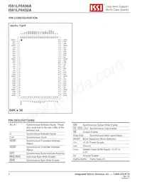 IS61LF6436A-8.5TQI Datasheet Pagina 4