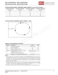 IS61LPD25636A-200TQLI Datasheet Pagina 11