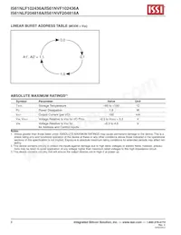 IS61NLF102436A-7.5TQLI-TR數據表 頁面 6