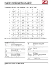 IS61NLP204818B-250B3L數據表 頁面 7