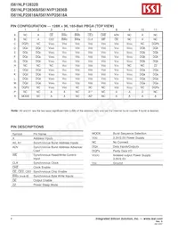 IS61NLP25618A-200B3I-TR Datasheet Pagina 4