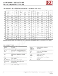 IS61NLP25636A-200B2LI Datasheet Pagina 6