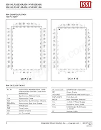 IS61NLP25636A-200B2LI Datasheet Pagina 8