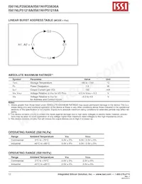 IS61NLP25636A-200B2LI Datenblatt Seite 12