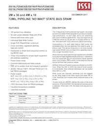 IS61NVP204836B-166TQLI Datasheet Copertura