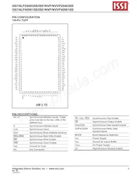 IS61NVP204836B-166TQLI數據表 頁面 9