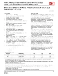 IS61NVP51236B-200B3I Datasheet Cover