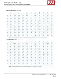 IS61QDB22M18-250M3L Datasheet Pagina 2