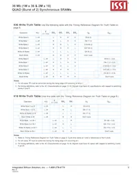 IS61QDB22M18-250M3L Datenblatt Seite 9