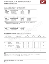 IS61WV25616BLL-10BI Datasheet Page 7