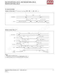 IS61WV25616BLL-10BI Datenblatt Seite 11