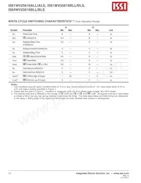 IS61WV25616BLL-10BI Datasheet Page 12