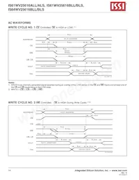 IS61WV25616BLL-10BI數據表 頁面 14