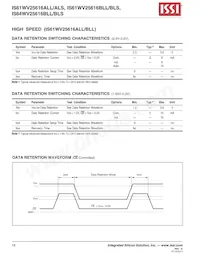 IS61WV25616BLL-10BI Datasheet Page 16