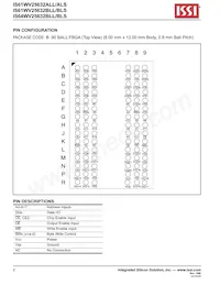 IS61WV25632BLL-10BLI Datasheet Pagina 2