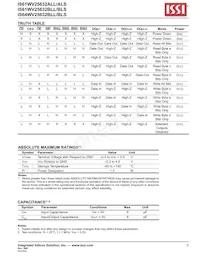 IS61WV25632BLL-10BLI Datasheet Pagina 3