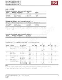 IS61WV25632BLL-10BLI Datasheet Pagina 5