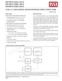 IS61WV5128BLS-25TLI-TR Datenblatt Cover