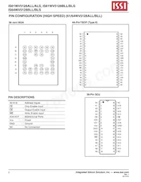 IS61WV5128BLS-25TLI-TR Datasheet Pagina 2