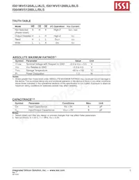 IS61WV5128BLS-25TLI-TR Datenblatt Seite 5