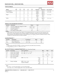 IS62C25616BL-45TLI Datasheet Pagina 3