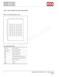 IS62WV102416BLL-25MI-TR Datenblatt Seite 2