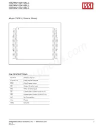 IS62WV102416BLL-25MI-TR Datenblatt Seite 3